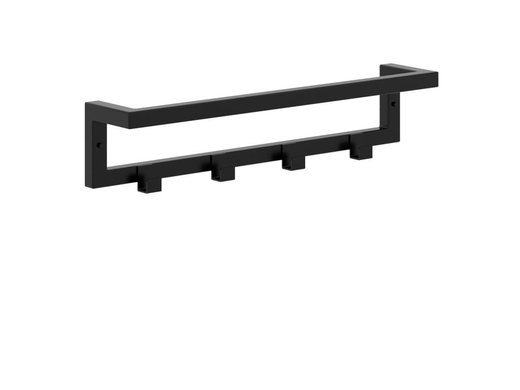 Wall-Mounted Towel Rack with Hooks S - Image 2