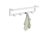 Wall-Mounted Towel Rack with Hooks Stainless Steel S