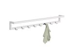 Wall-Mounted Towel Rack with Hooks Stainless Steel L