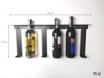 Metal Wall Mounted Wine Rack Cote 5 Bottles 60 cm - Image 5
