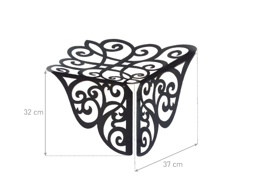 Openwork Metal Corner Shelf 37 cm - Image 7