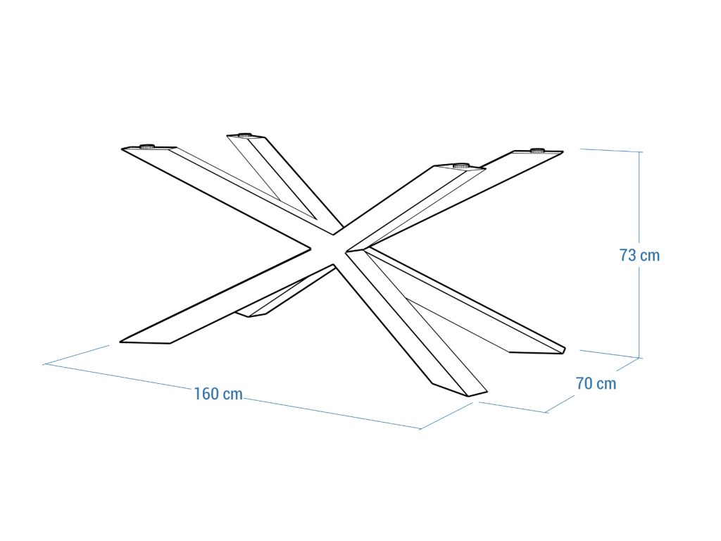 Table Base for Glass Top Spider Chrome L - Image 4