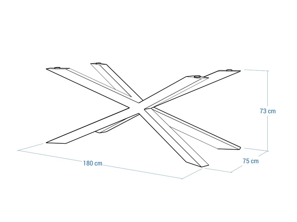 Table Base for Glass Top Spider Chrome XL - Image 4