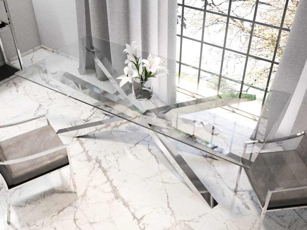 Table Base for Glass Top Spider Chrome XL - Image 2