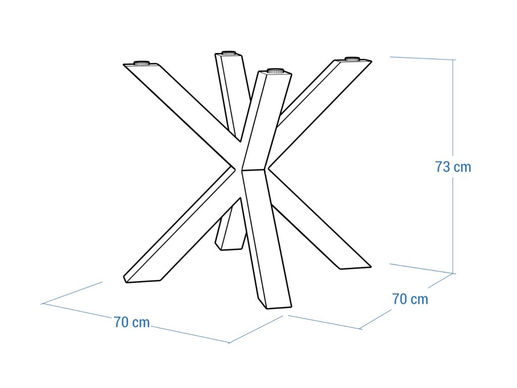 Table Base for Glass Top Spider Chrome S - Image 4
