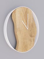 Wooden Clock with steel rim Loft 40 cm - Image 5