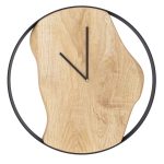 Wooden Clock with steel rim Loft 40 cm