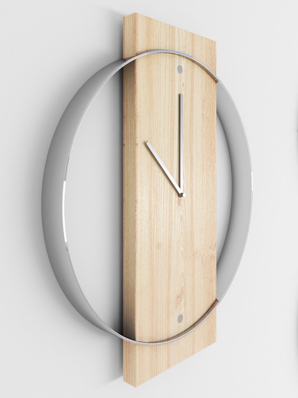 Wooden Clock with metal rim Korta 40x48 cm - Image 3