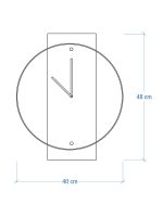 Wooden Clock with metal rim Korta 40x48 cm - Image 4