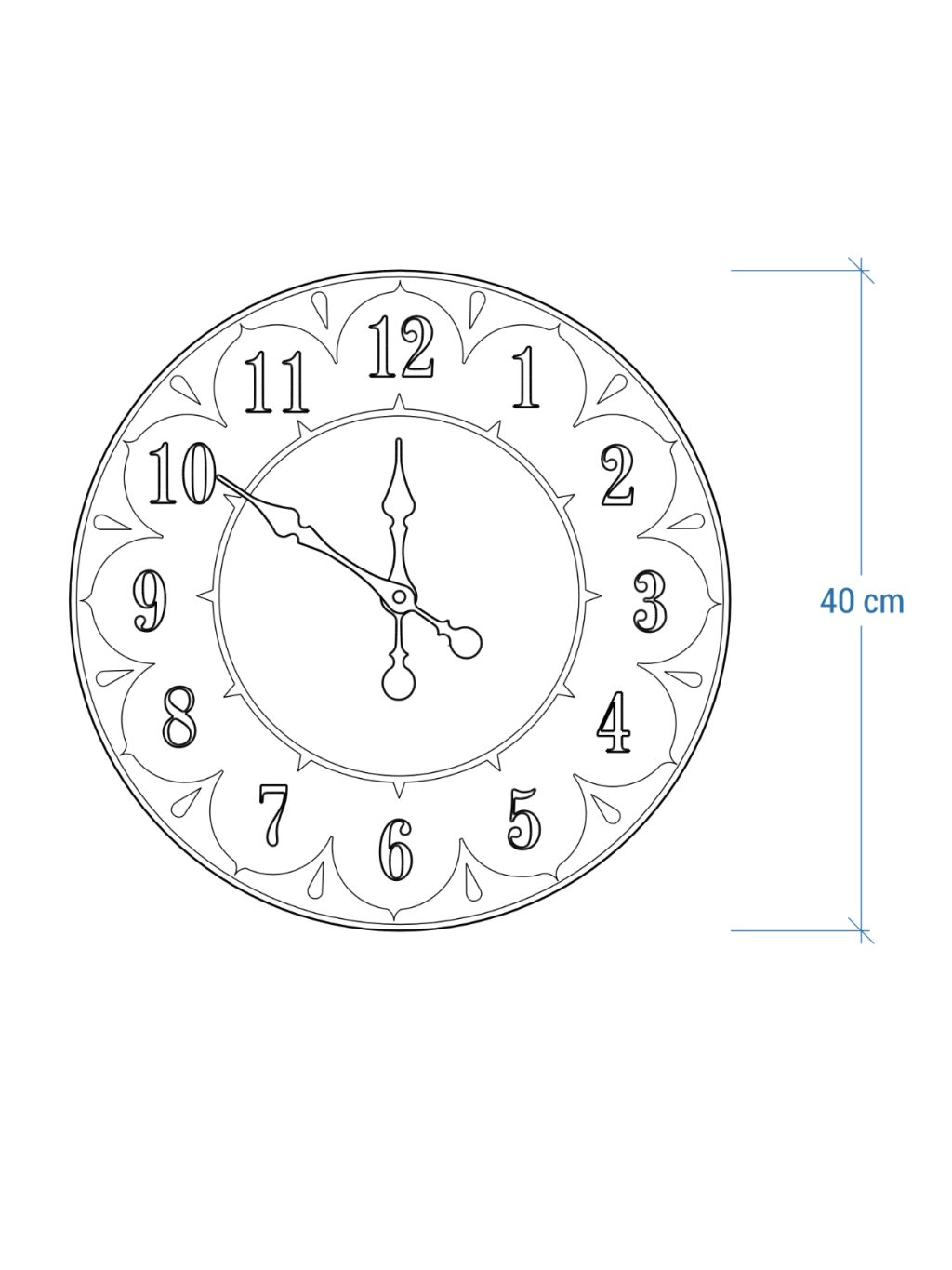 Imprint Wooden Clock Patro 40 cm - Image 4