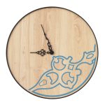Imprint Wooden Clock with metal rim