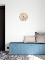 Imprint Wooden Clock with metal rim - Image 2