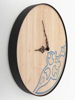 Imprint Wooden Clock with metal rim - Image 3