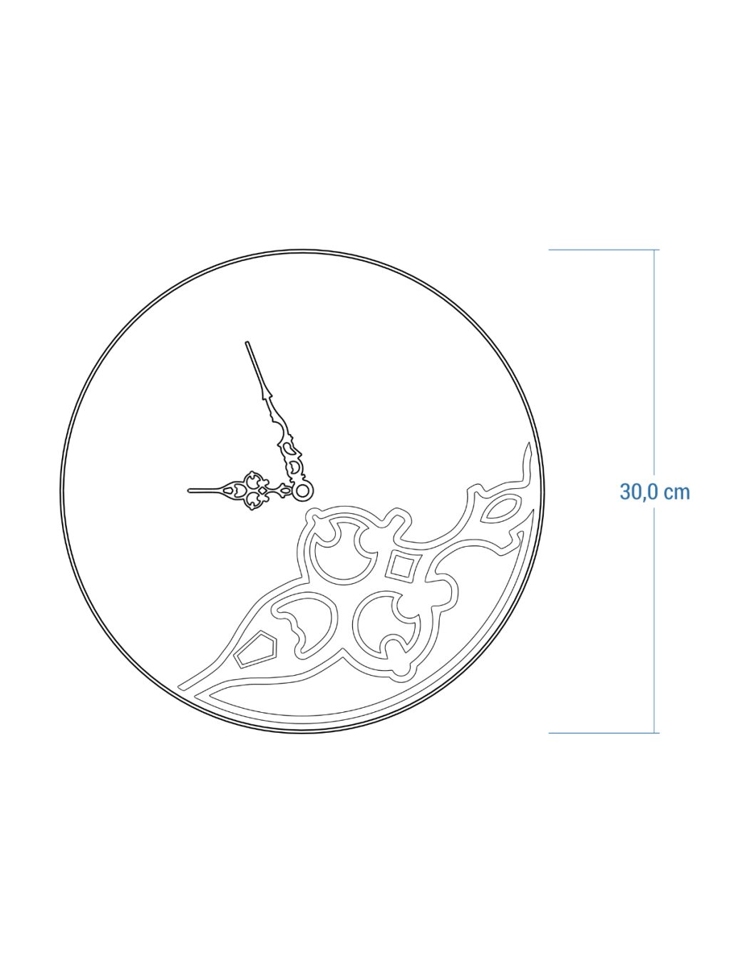 Imprint Wooden Clock with metal rim - Image 4