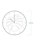 Inlaid Wooden Clock Monstera 40 cm - Image 4