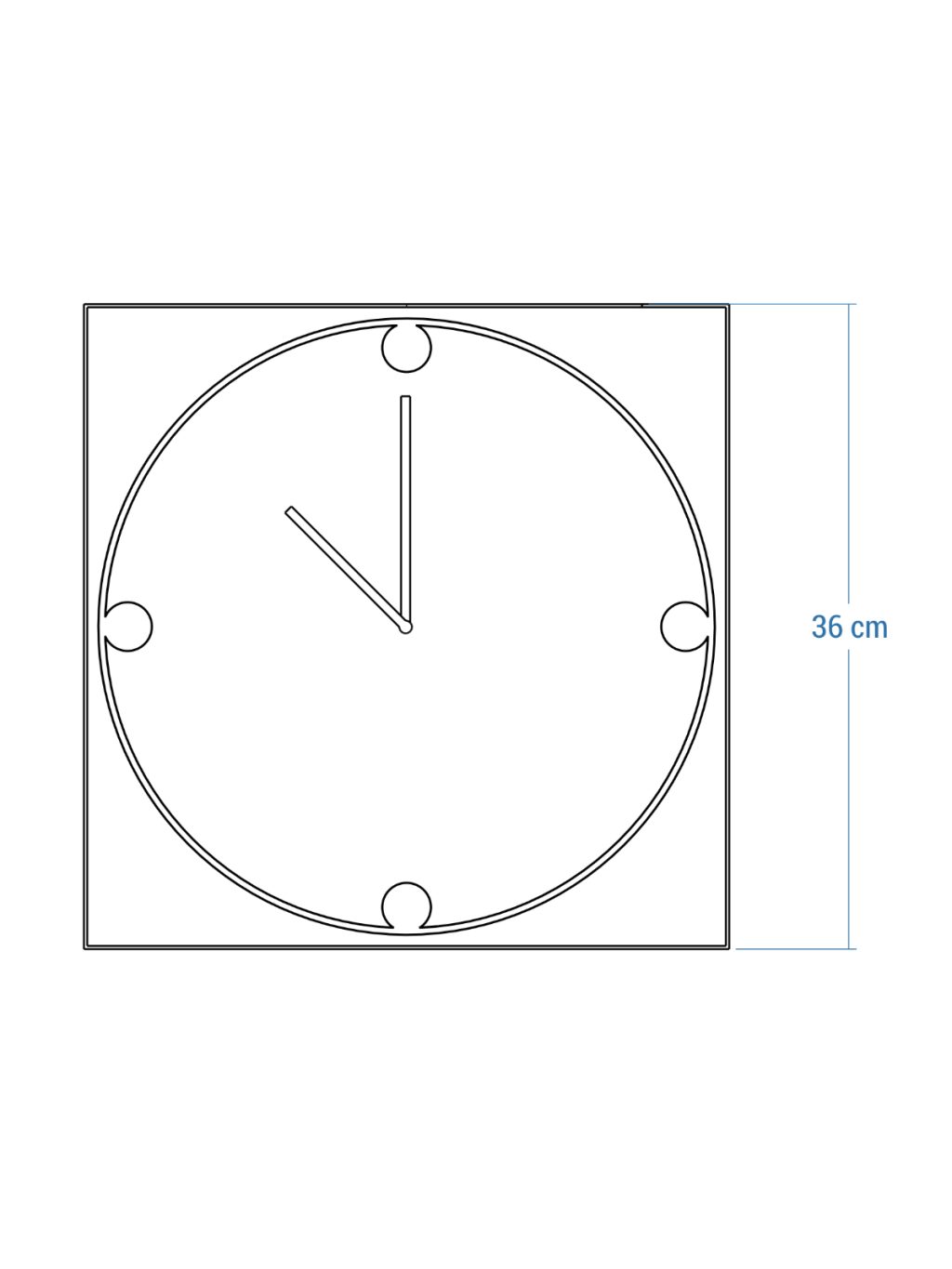 Inlaid Wooden Clock Tenido 36 cm - Image 4