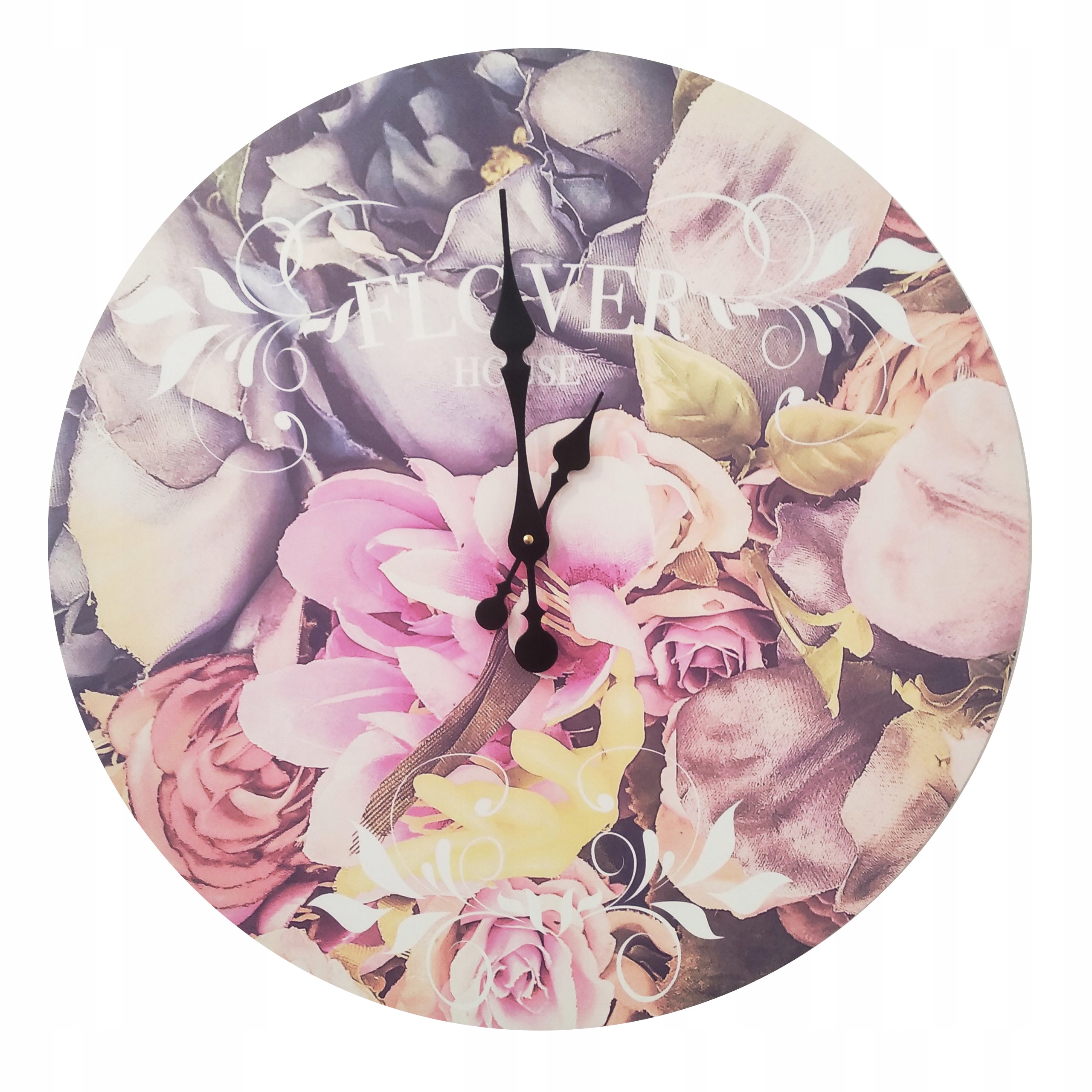 zegar-scienny-zh20-retro-vintage-60cm Wall Clock Flower House 60 cm - Image 1