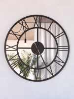 Metal Mirror Wall Clock Roma Loft 100 cm - Image 4