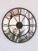 Metal Mirror Wall Clock Roma Loft 60 cm - Image 4