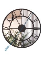 Metal Mirror Wall Clock Roma Loft 60 cm - Image 3