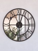 Metal Mirror Wall Clock Roma Loft 70 cm - Image 4