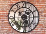 Metal Mirror Wall Clock Loft Gears 100 cm - Image 4