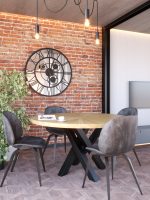 Metal Mirror Wall Clock Loft Gears 100 cm - Image 2