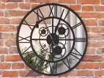 Metal Mirror Wall Clock Loft Gears 70 cm - Image 4