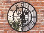 Metal Mirror Wall Clock Loft Gears 80 cm - Image 4