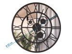 Metal Mirror Wall Clock Loft Gears 80 cm - Image 3