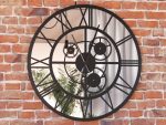 Metal Mirror Wall Clock Loft Gears 90 cm - Image 4