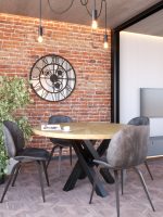 Metal Mirror Wall Clock Loft Gears 90 cm - Image 2