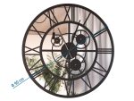 Metal Mirror Wall Clock Loft Gears 90 cm - Image 3