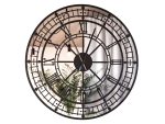 Metal Mirror Wall Clock Big Ben 100 cm