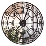 Metal Mirror Wall Clock Big Ben 70 cm