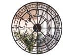 Metal Mirror Wall Clock Big Ben 90 cm