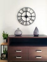 Large Metal Station Wall Clock 80 cm - Image 3