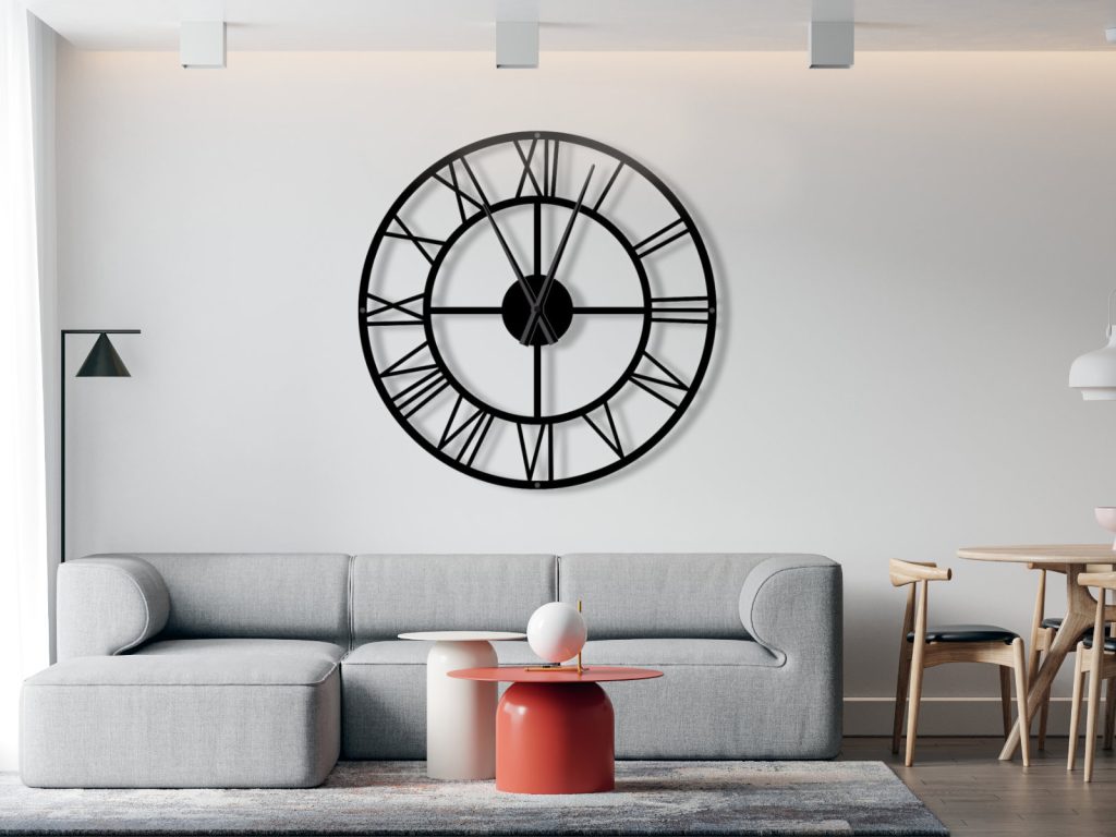 Large Metal Clock Roma loft 100 cm - Image 2