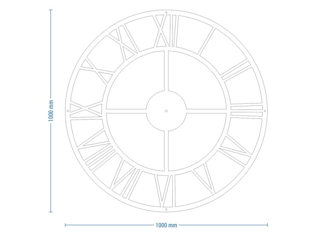 Large Metal Clock Roma loft 100 cm - Image 6
