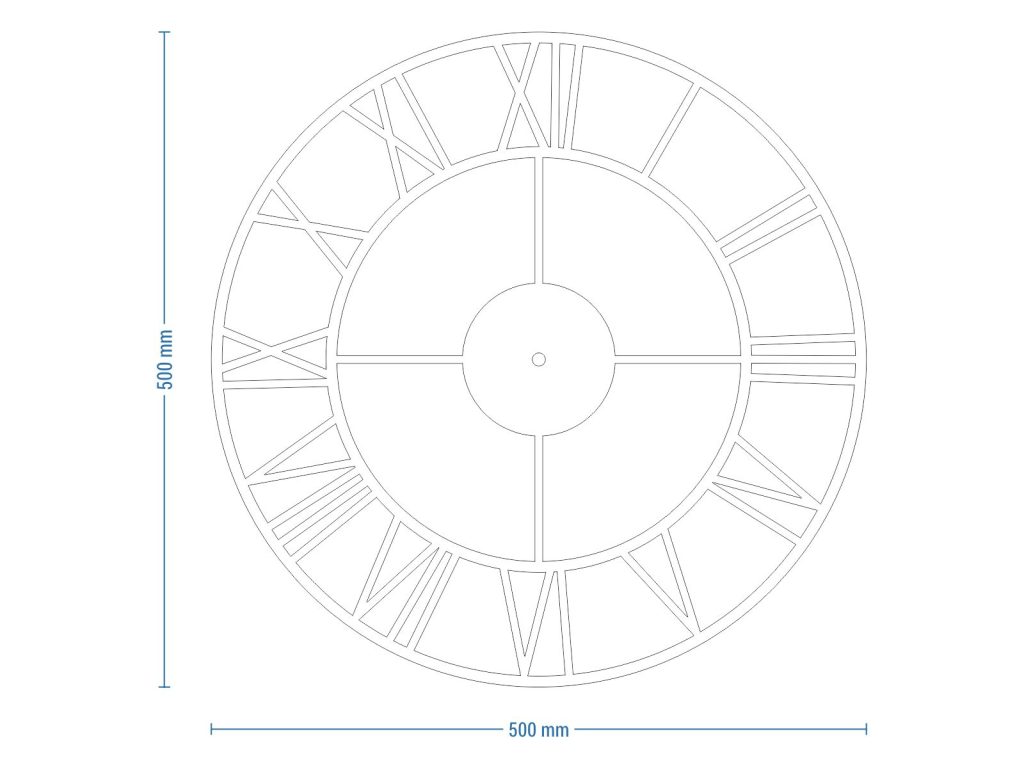 Metal Clock Roma loft 50 cm - Image 4