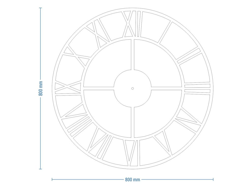 Large Metal Clock Roma loft 80 cm - Image 4