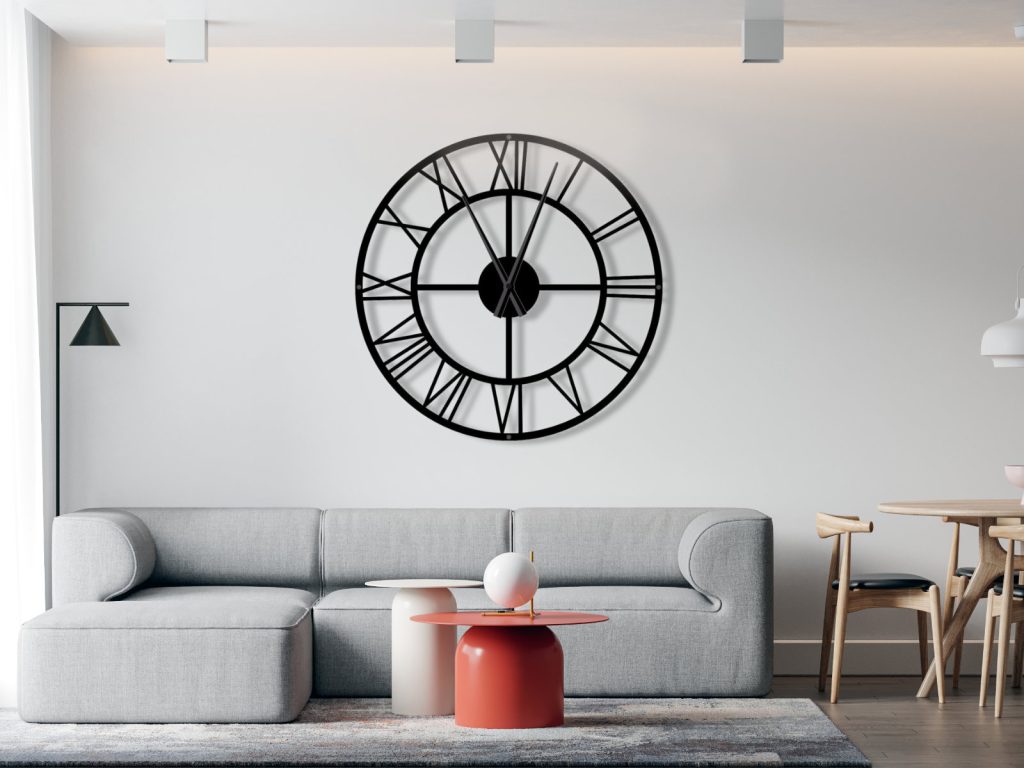 Large Metal Clock Roma loft 90 cm - Image 2