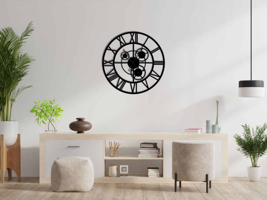 Metal Gear Clock Loft 60 cm - Image 2