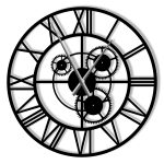 Metal Gear Clock Loft 70 cm