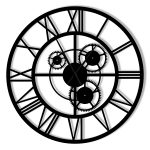 Large Wall Clock Loft Gears 90 cm