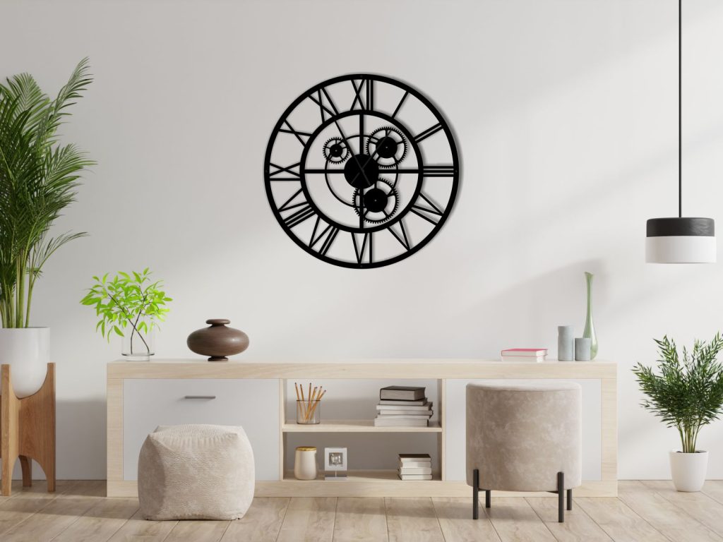 Large Wall Clock Loft Gears 90 cm - Image 3
