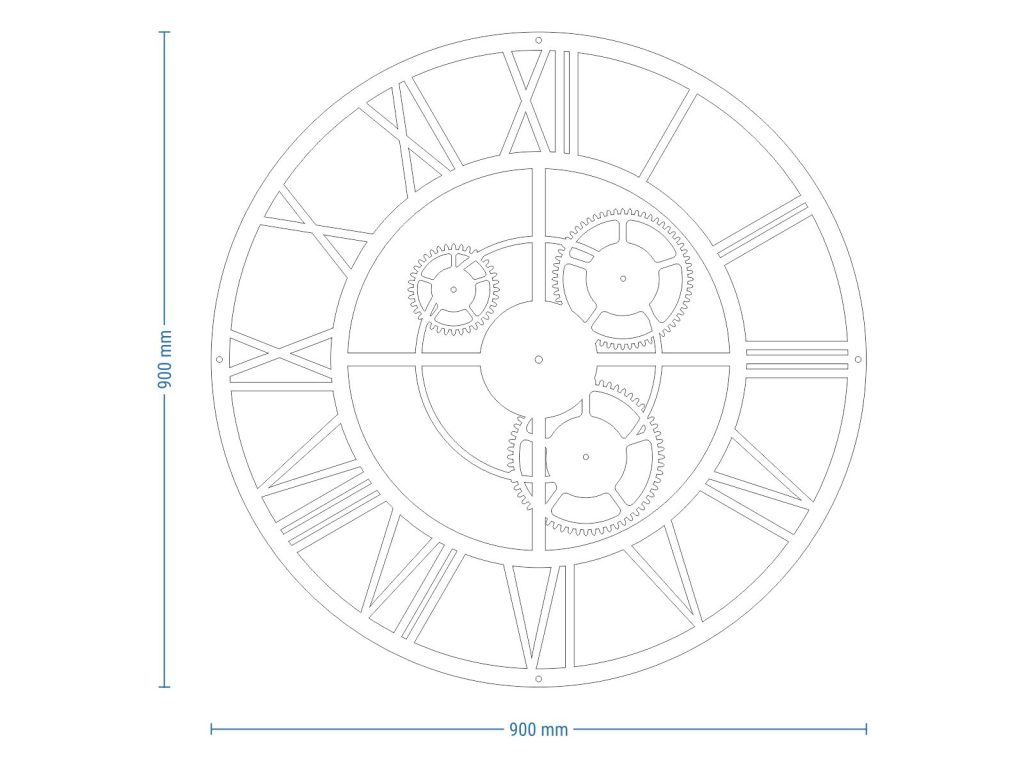 Large Wall Clock Loft Gears 90 cm - Image 6