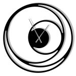 Metal Wall Clock Spiral 100 cm