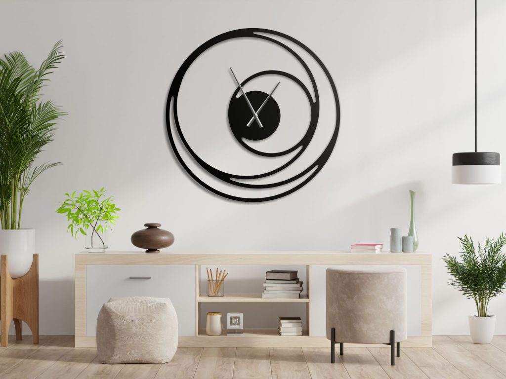 Metal Wall Clock Spiral 100 cm - Image 3