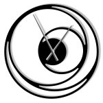 Metal Wall Clock Spiral 70 cm